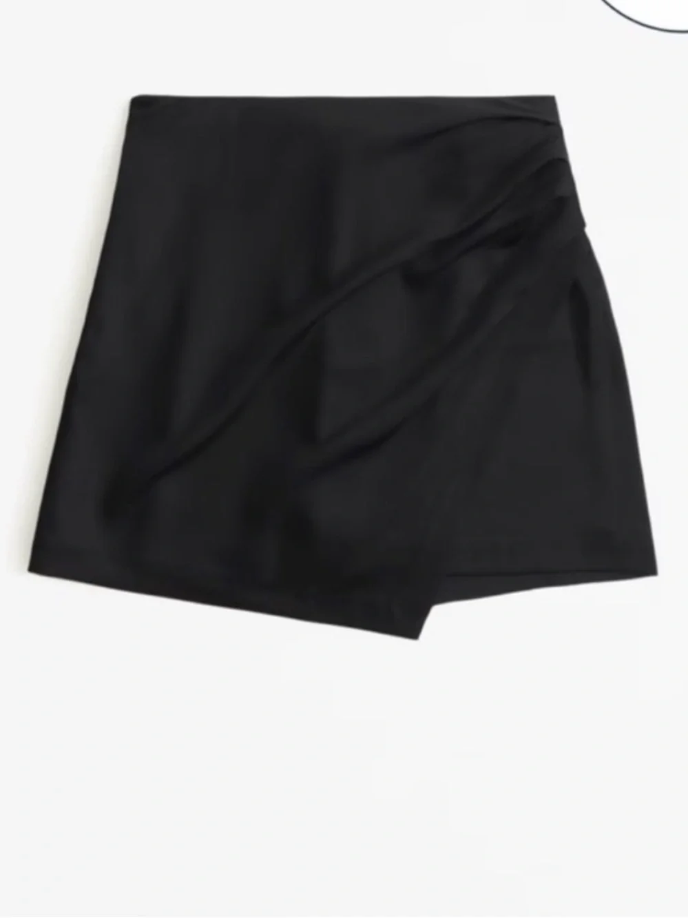 Abercrombie & Fitch NWT black silky mini skirt skirt faux wrap